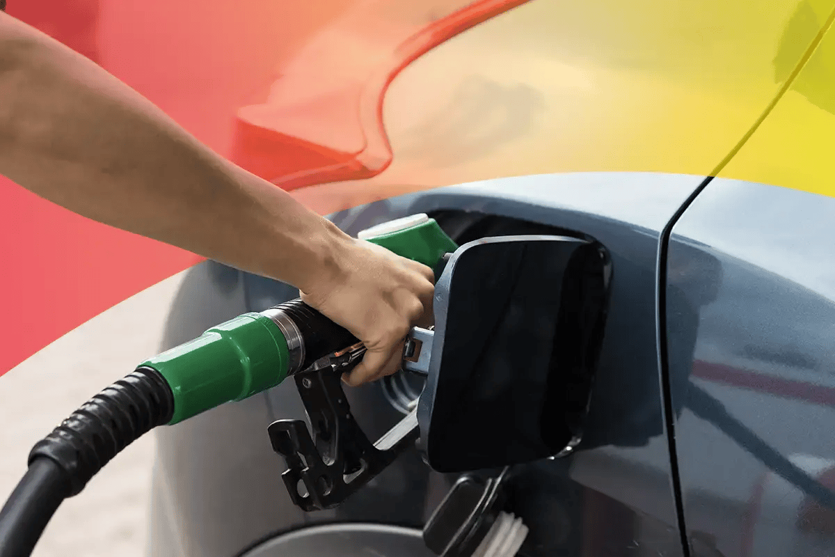 Person filling up car