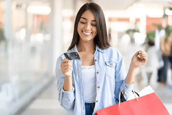 Lady with Credit Card shopping