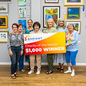 presenting August Charity of the Month check - Gateway Art Gallery