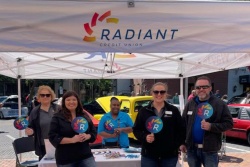 Radiant employees at a community event