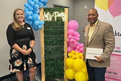 Kirsten Bruckbauer and Adonis Harris at Gainesville Chamber Social 2022