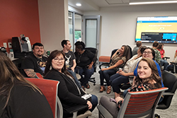 group of employees for trivia contest